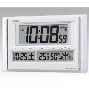 温湿度計付電波掛置兼用時計　ＳＱ４１３Ｗ [2-7730-01]