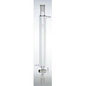 外套付クロマト管　カラムφ３０ |||上下２４　３００㎜　ＴＦコック  