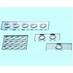 ガラス血液反応板 |||６ツ穴（２列）  