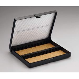 プレパラートボックス１００枚用 |||プラスチック製　フタ　黒  