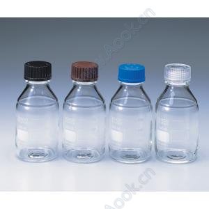 ねじ口瓶丸型白　透明キャップ付２５０ｍｌ [2-035-03]