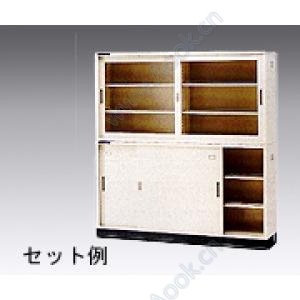 耐薬引違保管庫　Ｎ−１８０Ｇ　ガラス戸 [3-035-14]