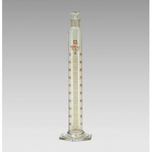 有栓メスシリンダー　スーパーグレード　共通すり合わせガラス平栓付　20mL [023550-20A]