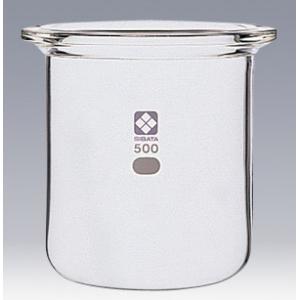 セパラブルフラスコ　円筒形　平底タイプ　バンド式　500mL　ツバ内径85mm [005820-500]