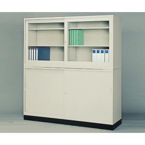 スチール保管庫　Ｇ−６３５ＳＧ　ガラス戸 [1-9250-04]
