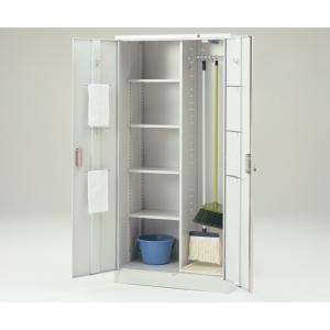 掃除用具サニタリー保管庫　ＨＩＳＲ−ＯＷ [2-7972-02]