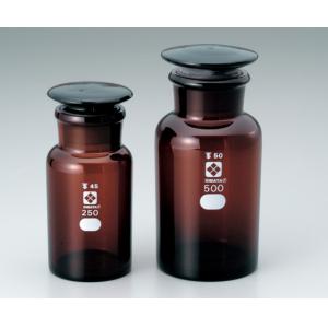 共通摺合わせ広口試薬瓶茶褐色３０ｍｌ [4-5032-01]