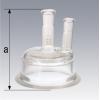 SPCセパラブルカバー　二口　バンド式　SCHOTTタイプ　ツバ内径100mL　主管SPCー24　側管SPCー19 [032310-2]