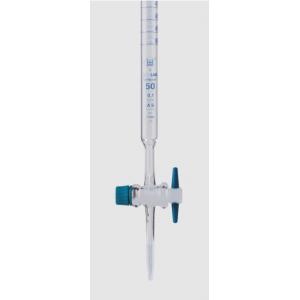 ＩＳＯＬＡＢ　活栓付ビューレット |||ＰＴＦＥコック付き　白　１０ｍｌ  