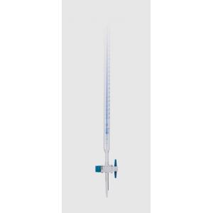 ＩＳＯＬＡＢ　活栓付ビューレット |||ＰＴＦＥコック付き　青筋５０ｍｌ  