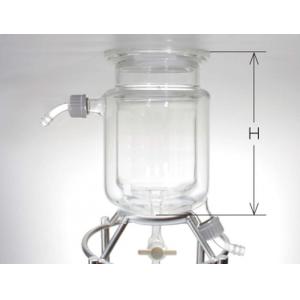 三商　二重管式反応容器　１２０用 |||１０００ｍｌ　ＰＴＦＥコック付  