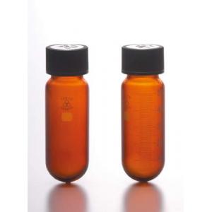 三商印ねじ口遠沈管　キャップ付 |||茶　丸底　５０ｍｌ　目盛付  