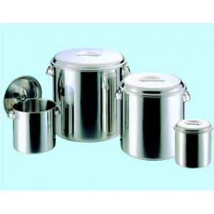 ステンレス丸型ポット　３６Ｌ |||蓋付　３６０㎜  