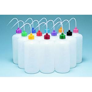 カラーキャップ付洗浄瓶　細口 |||５００ｍｌ　レッドバイオレット  