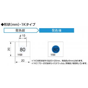 サーモカラーセンサー　不可逆 |||１ＫＣ１７０　２０枚入  